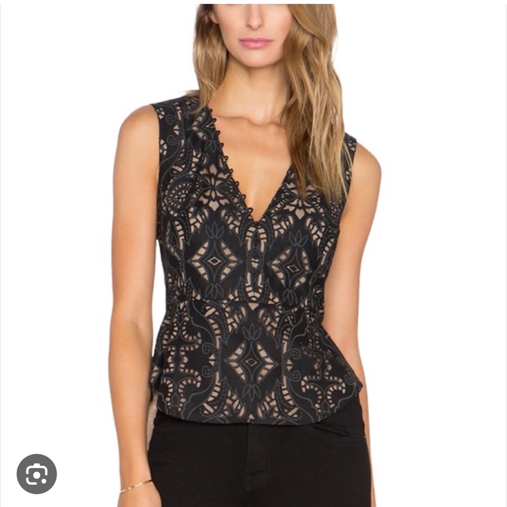 Rena lace peplum blouse